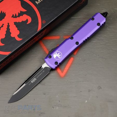 Picture of MICROTECH ULTRATECH S/E OTF AUTOMATIC KNIFE, PURPLE, 3.4 INCH, BLACK BLADE, 121-1PU