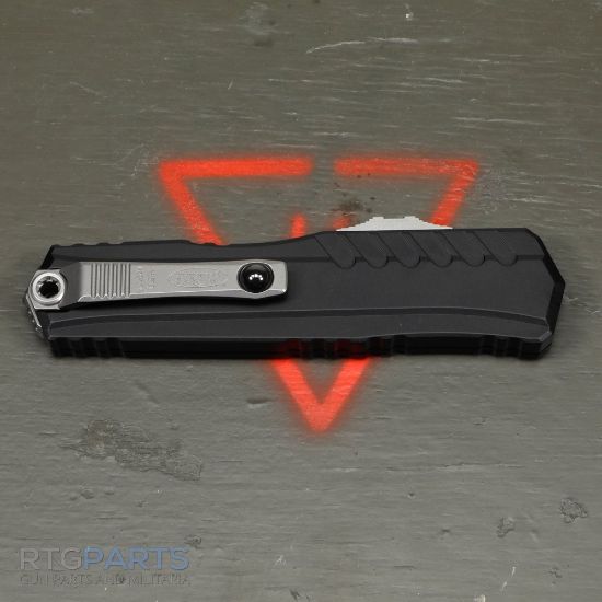 Picture of MICROTECH CYPHER II D/E OTF AUTOMATIC KNIFE, NATURAL CLEAR, 3.5 INCH, APOCALYPTIC, 1242-10APNC