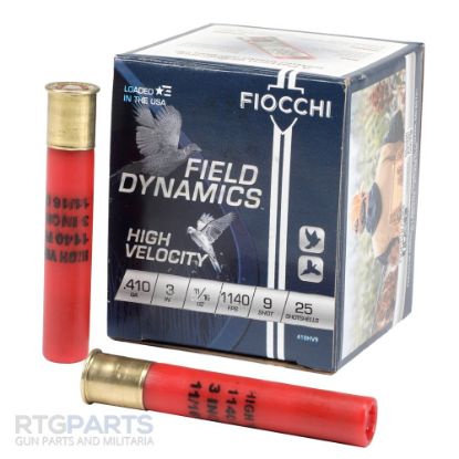 Picture of FIOCCHI FIELD DYNAMICS 410GA 3" #9 HIGH VELOCITY SHOTSHELLS, 25RD/BOX