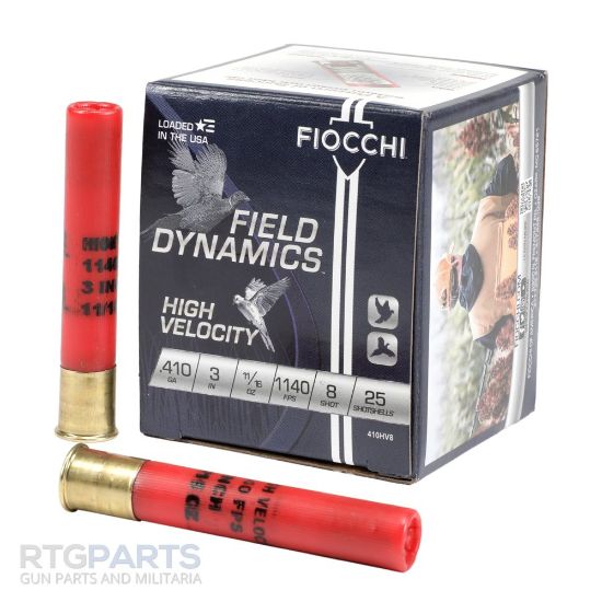 Picture of FIOCCHI FIELD DYNAMICS 410GA 3" #8 HIGH VELOCITY SHOTSHELLS, 25RD/BOX