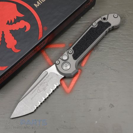 Picture of MICROTECH LUDT GEN III AUTO KNIFE, T/E, NATURAL CLEAR, 3.5 INCH, APOCALYPTIC, FULL SERRATIONS, 1136-12APNC