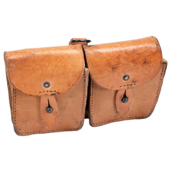Picture of FRENCH LEATHER DOUBLE MAS CARTRIDGE POUCH