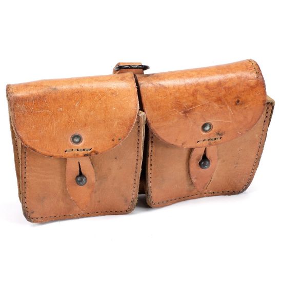 Picture of FRENCH LEATHER DOUBLE MAS CARTRIDGE POUCH