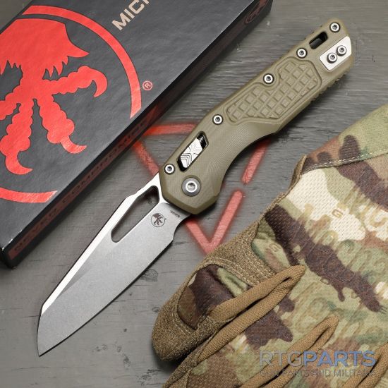 Picture of MICROTECH MSI LAWNMAN, S/E, RAM-LOK, GREEN FRAG G10, 3.9 INCH, STONEWASH, 210-10FRGTODLM