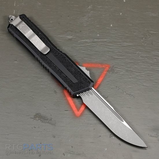 Picture of MICROTECH SCARAB II GEN III S/E OTF AUTOMATIC KNIFE, BLACK, 3.9 INCH, APOCALYPTIC, 1278-10AP