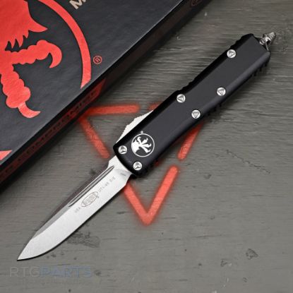 Picture of MICROTECH UTX-85 S/E OTF AUTOMATIC KNIFE, BLACK, 3.125 INCH, STONEWASH, 231-10