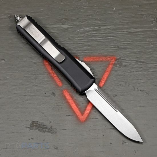 Picture of MICROTECH UTX-85 S/E OTF AUTOMATIC KNIFE, BLACK, 3.125 INCH, STONEWASH, 231-10