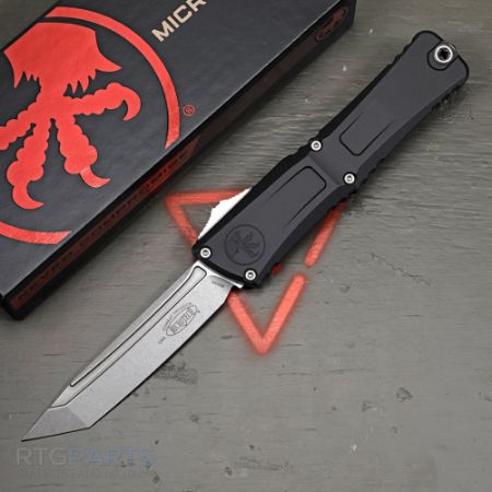 Picture of MICROTECH COMBAT TROODON GEN III T/E OTF AUTOMATIC KNIFE, BLACK, 4 INCH, STONEWASH, 1144-10