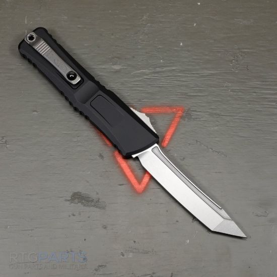 Picture of MICROTECH COMBAT TROODON GEN III T/E OTF AUTOMATIC KNIFE, BLACK, 4 INCH, STONEWASH, 1144-10