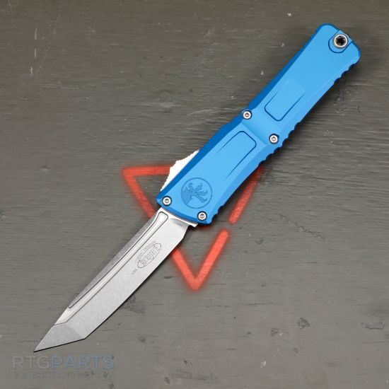 Picture of MICROTECH COMBAT TROODON GEN III T/E OTF AUTOMATIC KNIFE, BLUE, 4 INCH, STONEWASH, 1144-10BL