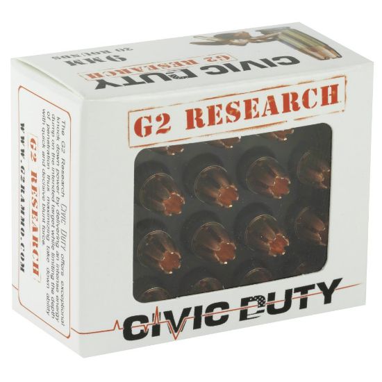 Picture of G2 RESEARCH CIVIC DUTY 45ACP 164GR HOLLOW POINT,  20RD BOX