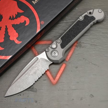 Picture of MICROTECH LUDT GEN III AUTO KNIFE, S/E, NATURAL CLEAR, 3.5 INCH, APOCALYPTIC, SERRATED, 1135-11APNC