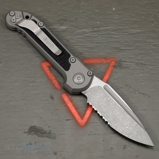 Picture of MICROTECH LUDT GEN III AUTO KNIFE, S/E, NATURAL CLEAR, 3.5 INCH, APOCALYPTIC, SERRATED, 1135-11APNC