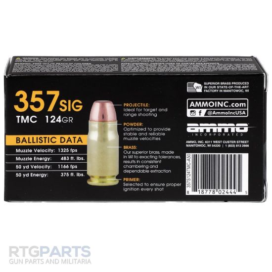 Picture of AMMO INC SIGNATURE .357SIG 124GR TMC, 50RD BOX