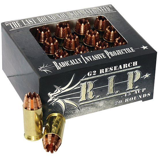 Picture of G2 RESEARCH RIP 45ACP 162GR SOLID COPPER HOLLOW POINT,  20RD BOX
