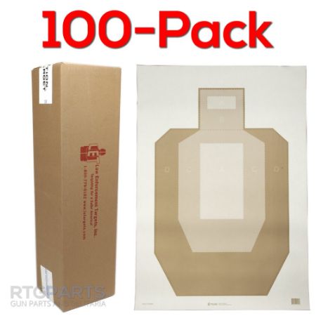 Picture of 100-PACK OF IPSC PAPER TARGETS W/ VISIBLE SCORING ZONES, BROWN, 23x35", ACTION TARGET
