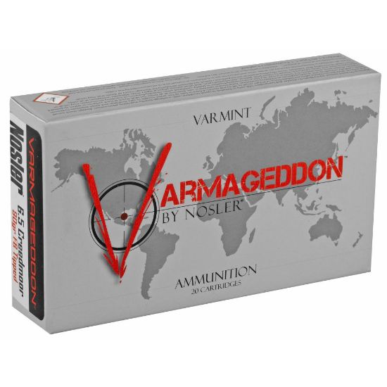 Picture of NOSLER VARMAGEDDON 6.5 CREEDMOOR, 90GR FLAT BASE TIPPED @ 3300FPS, 20RD/BOX