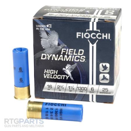 Picture of FIOCCHI FIELD DYNAMICS 16GA 2.75" #6 HIGH VELOCITY SHOTSHELLS, 25RD/BOX