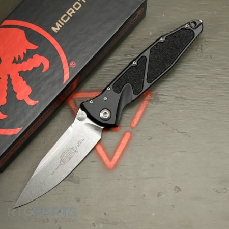 Picture of MICROTECH SOCOM ELITE S/E MANUAL FOLDING KNIFE, BLACK, 4 INCH, STONEWASH, 160-10