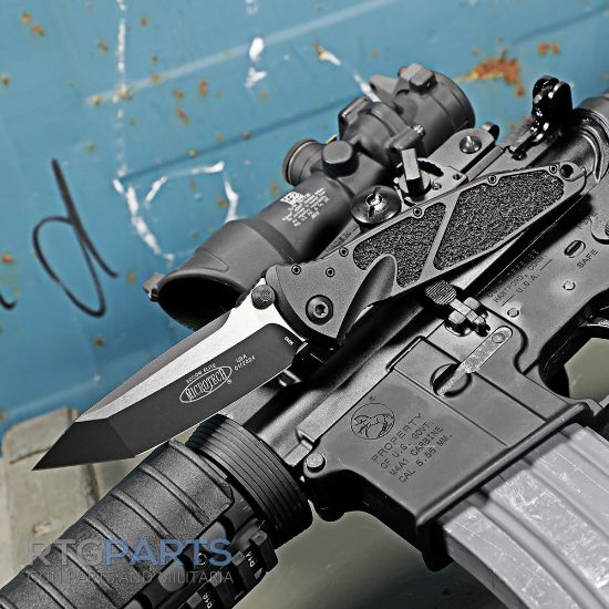 Picture of MICROTECH SOCOM ELITE S/E MANUAL FOLDING KNIFE, BLACK, 4 INCH, STONEWASH, 160-10