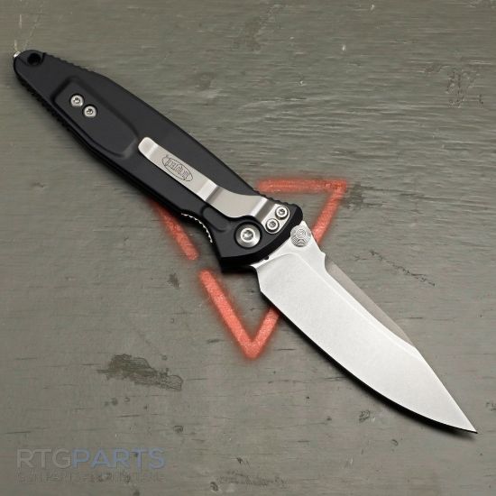 Picture of MICROTECH SOCOM ELITE S/E MANUAL FOLDING KNIFE, BLACK, 4 INCH, STONEWASH, 160-10