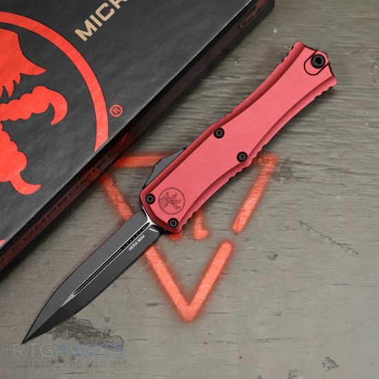 Picture of MICROTECH HERA II MINI D/E OTF, AUTOMATIC KNIFE, MERLOT, 30TH ANNIVERSARY, 3 INCH, BLACK BLADE, 1702M-1MR30