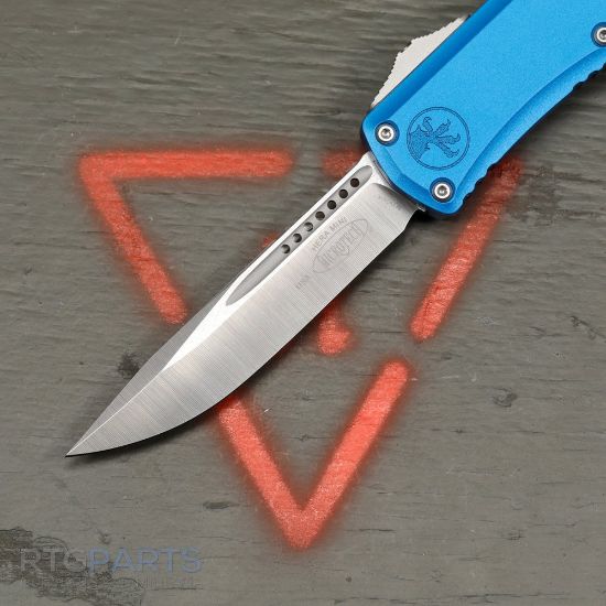 Picture of MICROTECH HERA II MINI S/E OTF, AUTOMATIC KNIFE, BLUE, 30TH ANNIVERSARY, 3 INCH, SATIN BLADE, 1703M-4BL30