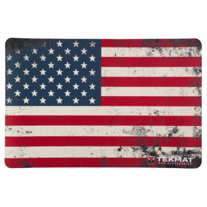 Picture of OLD GLORY US FLAG, RED WHITE BLUE, 11X17" GUN CLEANING & REPAIR MAT BY TEKMAT