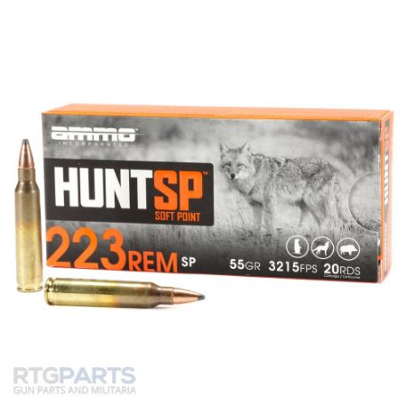 Picture of AMMO INC SIGNATURE HUNT SP 223REM 55GR INTERLOCK SP, 20RD BOX