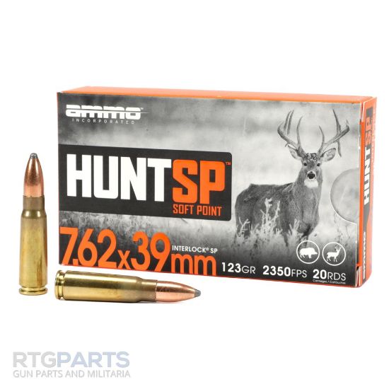 Picture of AMMO INC SIGNATURE HUNT SP 7.62X39 123GR INTERLOCK SP, 20RD BOX