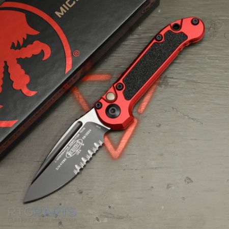 Picture of MICROTECH LUDT GEN III AUTO KNIFE, S/E, RED, 3.5 INCH, BLACK SERRATED, 1135-2RD