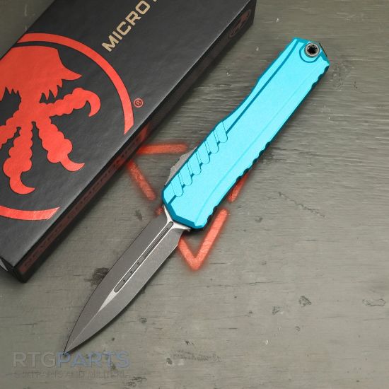 Picture of MICROTECH CYPHER II D/E OTF AUTOMATIC KNIFE, TURQUOISE, 3.5 INCH, APOCALYPTIC, 1242-10APTQ