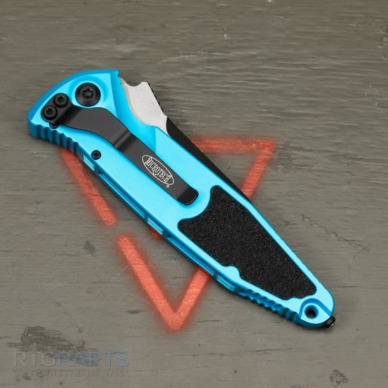 Picture of MICROTECH SOCOM ELITE AUTO KNIFE, S/E, TURQUOISE, 4 INCH, BLACK TACTICAL BLADE, 160A-1TQ