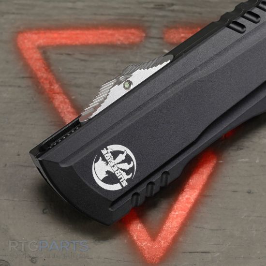 Picture of MICROTECH LUMINARY D/E WITH SUREFIRE STILETTO PRO II KIT, BLACK, 3.56 INCH BLADE, STONEWASH, 1270-10SET