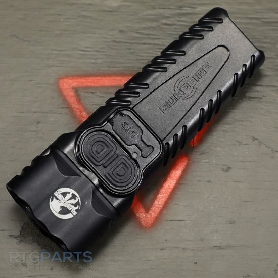 Picture of MICROTECH LUMINARY D/E WITH SUREFIRE STILETTO PRO II KIT, BLACK, 3.56 INCH BLADE, STONEWASH, 1270-10SET