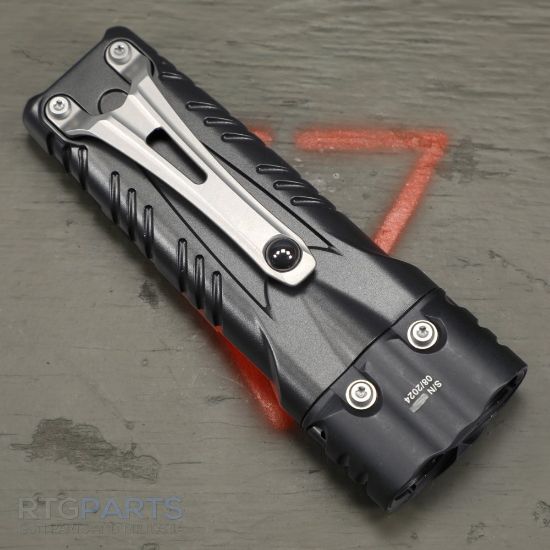 Picture of MICROTECH LUMINARY D/E WITH SUREFIRE STILETTO PRO II KIT, BLACK, 3.56 INCH BLADE, STONEWASH, 1270-10SET