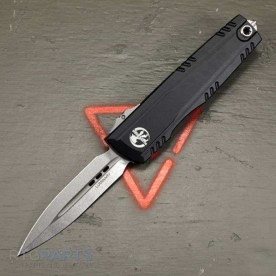 Picture of MICROTECH LUMINARY D/E WITH SUREFIRE STILETTO PRO II KIT, BLACK, 3.56 INCH BLADE, STONEWASH, 1270-10SET