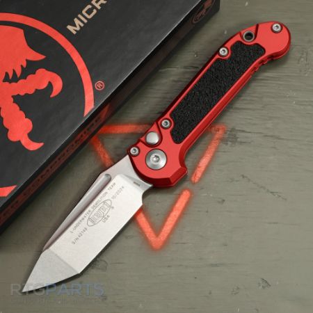 Picture of MICROTECH LUDT GEN III AUTO KNIFE, T/E, RED, 3.5 INCH, STONEWASH, 1136-10RD