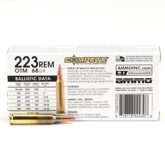 Picture of AMMO INC COMPETE 223 REM 68GR OTM, 20RD BOX