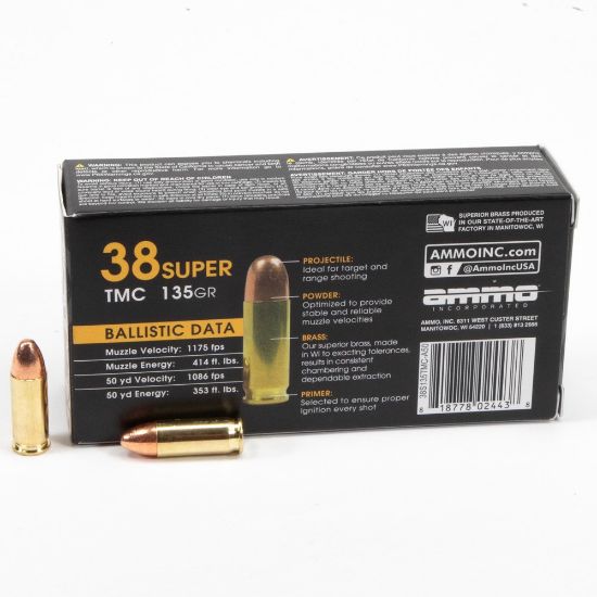 Picture of AMMO INC SIGNATURE .38 SUPER 135GR TMC, 50RD BOX