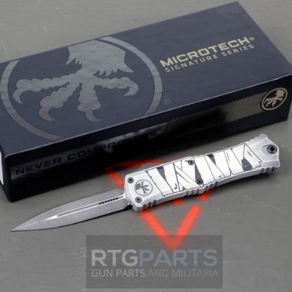 Picture of MICROTECH HERA II MINI D/E OTF, AUTOMATIC KNIFE, HALLOWEEN MUMMY WRAP, 3 INCH, APOCALYPTIC, 1702M-1HWMYS