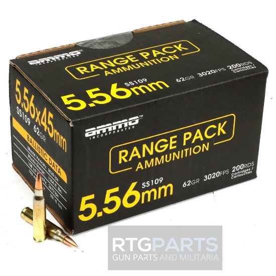 Picture of 200RD RANGE PACK AMMO INC MATCH 556NATO 62GR SS109