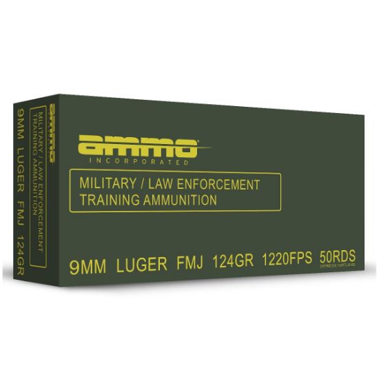 Picture of 350RD AMMO CAN OF AMMO INC MIL/LE TRAINING AMMO 9MM 124GR FMJ