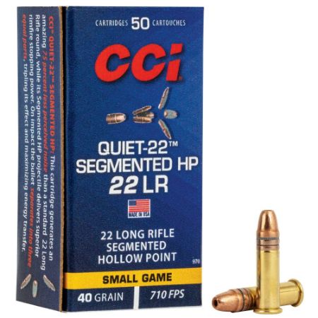 Picture of CCI QUIET-22 .22LR 40GR SEGMENTED HOLLOW POINT, 50RD/BOX