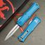 Picture of MICROTECH HERA II MINI D/E OTF, AUTOMATIC KNIFE, BLUE 30TH ANNIVERSARY, 3 INCH, STONEWASH, 1702M-10BL30