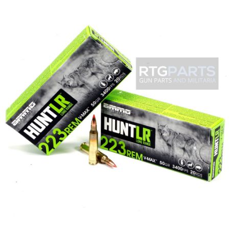 Picture of AMMO INC HUNT LR 223 REMINGTON 50GR V-MAX MATCH, 20RD BOX