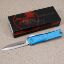 Picture of MICROTECH COMBAT TROODON GEN III D/E OTF AUTOMATIC KNIFE, BLUE, 4 INCH, STONEWASH, 1142-10BL