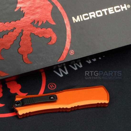 Picture of MICROTECH HERA II MINI S/E RECURVE OTF, AUTOMATIC KNIFE, ORANGE, 3 INCH, BLACK BLADE, 1705M-1OR