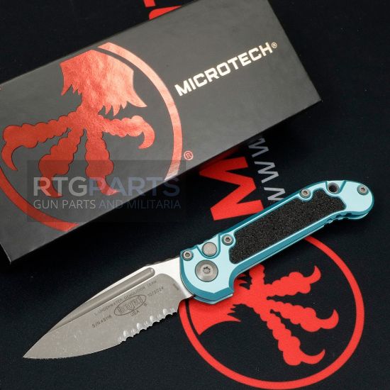 Picture of MICROTECH LUDT GEN III AUTO KNIFE, S/E, TURQUOISE, 3.5 INCH, APOCALYPTIC, SERRATED, 1135-11APTQ