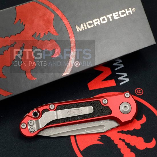 Picture of MICROTECH LUDT GEN III AUTO KNIFE, T/E, RED, 3.5 INCH, APOCALYPTIC, FULLY SERRATED, 1136-12APRD